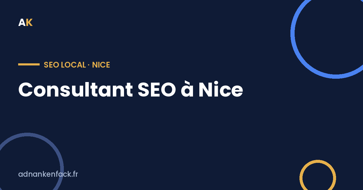 Consultant SEO à Nice
