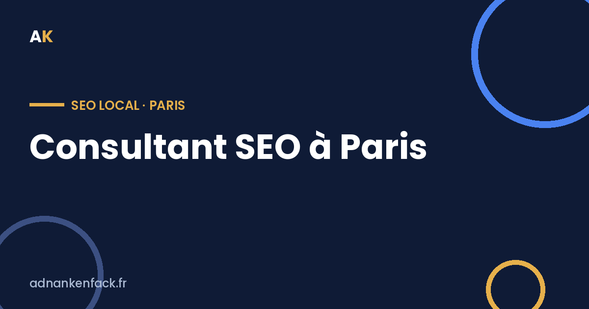 Consultant SEO à Paris